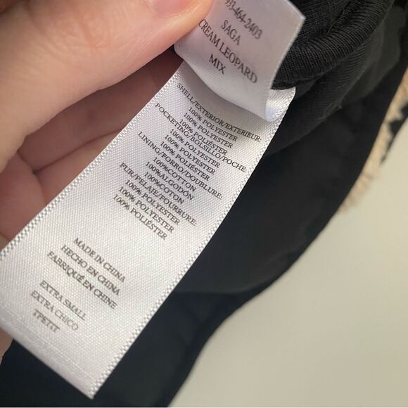 Rails Saga Leopard Print Teddy Quarter-Zip Pullover Jacket - Picture 8 of 8